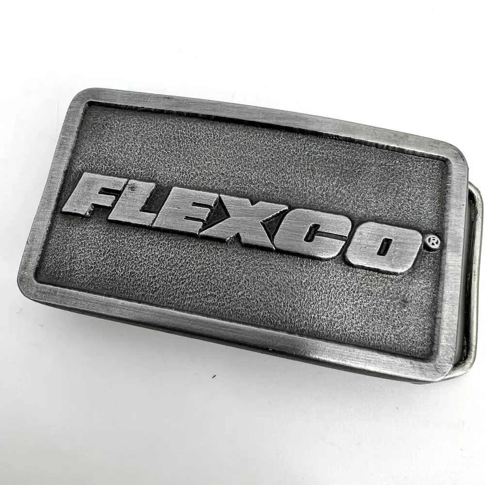 Vintage 1994 FLEXCO Flexible Steel Lacing Company USA Belt Buckle 2